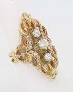 Vintage Navette Diamond Ring