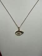 BRAND NEW 14K ROSE GOLD AND DIAMOND CHAIN WITH PENDANT
