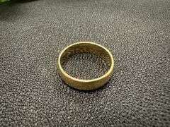 14k Yellow Solid Gold 6mm Domed Plain Men's Women's Wedding Band Size 9