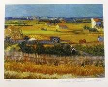 Highly Collectible Vincent Van Gogh, Harvest Landscape in Arles