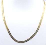Italian 925 sterling silver herringbone chain necklace