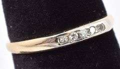Vintage 10K Yellow Gold Diamond Ring