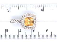 David Yurman petite Albion citrine and diamond pendant