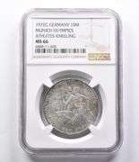 MS66 1972 G Germany 10 Marks Munich Olympics NGC Beautifully Toned
