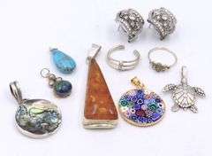 Group lot of vintage 925 sterling silver jewelry