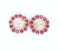14kt Yellow gold ruby circle jackets