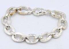 925 Sterling silver oval link Versache style bracelet