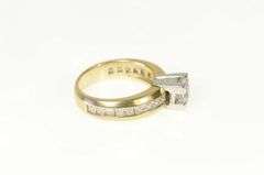 10K Yellow Gold Princess Squared Classic Travel Engagement Ring