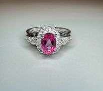 Phenomenal Looking Solid .925 Sterling Silver Natural Pink Topaz Ring