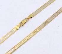 Italian 925 sterling silver herringbone chain necklace