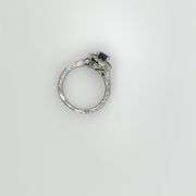 Blue Saphire and Diamond Ring