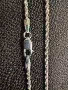 10k White Gold Solid Round Rope Link Chain 1.5mm Necklace 30"