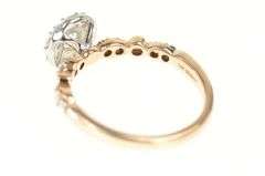 14K Rose Gold 0.75 Ctw Round Diamond Halo Engagement Ring