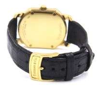 Tiffany & Co mark coupe 32mm quartz black leather strap watch