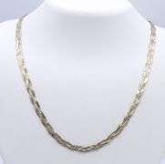 Italian vintage 925 sterling silver braided necklace
