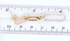 14kt Yellow gold diamond dangle earrings