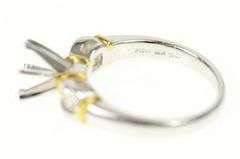 Platinum 0.59 Ctw 6.5 Diamond Engagement Setting Ring