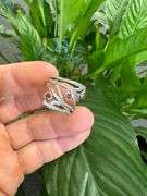 Sterling Silver Gemstone Natural Garnet Ring Size 10