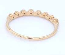 14kt Yellow gold 0.15ctw eight stone diamond band