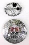 2 Vintage Scottish Thistle Pins