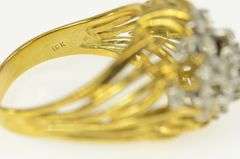 18K Yellow Gold 1.44 Ctw Diamond Artisanal Vine Cluster Men's Ring