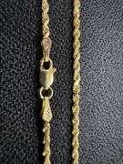 14k Yellow Gold Diamond-Cut Solid Rope Link Chain 1.9mm Necklace 20"