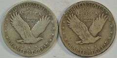 1926-S & 1927-D Standing Liberty Quarters in Sharp VF