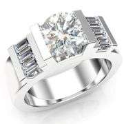 Sparkling 2.75 Ct VVs1 -Fire Mossanite Ring