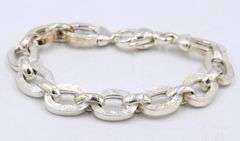 925 Sterling silver oval link Versache style bracelet