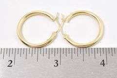 Simply Elegant 14K Yellow Gold Hoop Earrings