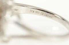 Sterling Silver Pave Encrusted Flower Two Tone Spinner Ring