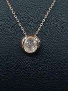 14 Kt Rose Gold Plated. 1 Ct Fire Moissanite Pendant