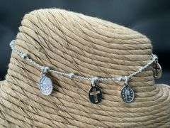 925 Sterling Silver Cross & Virgin Mary Rosary Bracelet Catholic Jewelry