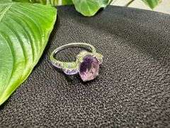 Sterling Silver Natural Gemstone Amethyst Ring Size 8