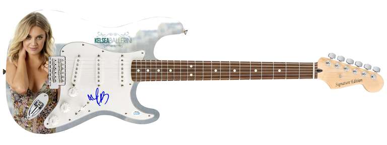 Kelsea Bellerini Autographed 1/1 Custom Graphics Photo Guitar ACOA