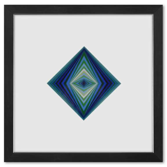 Rhombus - C (Diptych) by Vasarely (1908-1997)