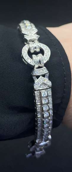 STUNNING 5.00 CARATS T.W. ROUND DIAMOND LINK BRACELET