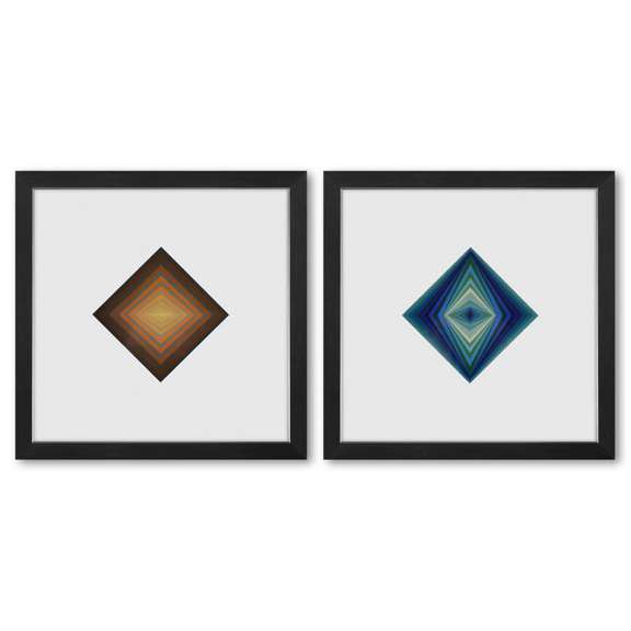 Rhombus - C (Diptych) by Vasarely (1908-1997)