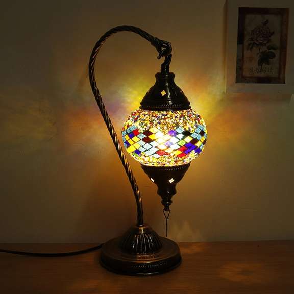 110-240V Retro Turkish Moroccan Romantic Table Lamp