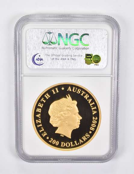 PF70 UCAM 2008-P Australia $200 Gold Koala NGC 2 Oz