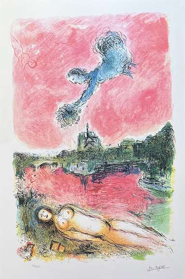 Marc Chagall, Vue of Notre Dame