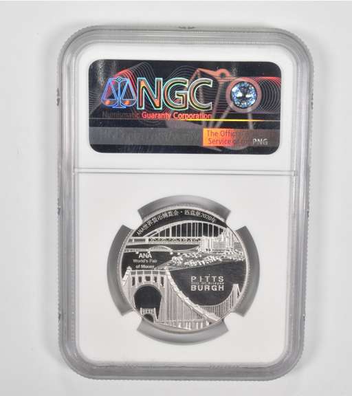 PF70UCAM 2020 China 1 Oz Platinum Mint Medal ANA Worlds Fair Sign NGC