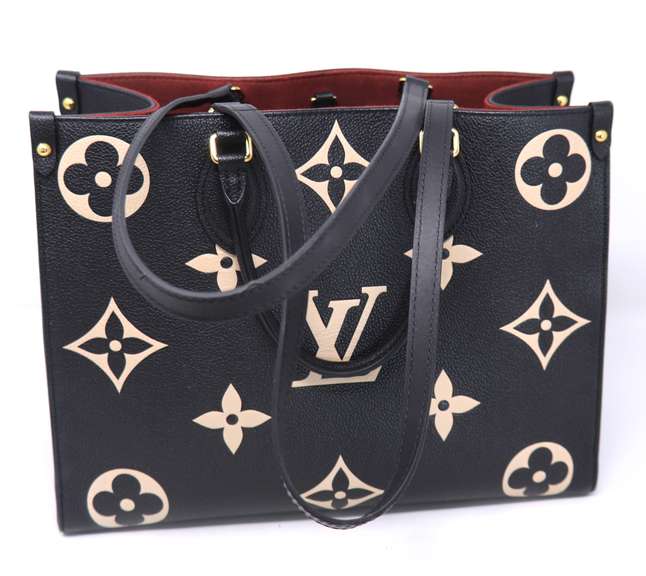 Preowned Louis Vuitton Empreinte Monogram Giant onthego Black Leather Tote Bag
