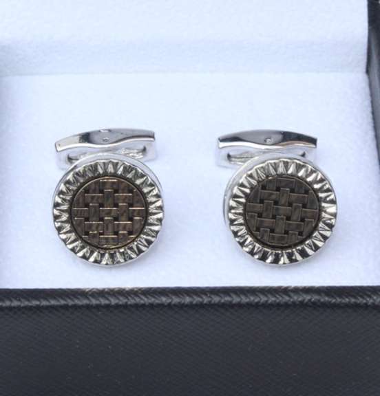 Handsome Pair Designer Style Cufflinks By Carelli