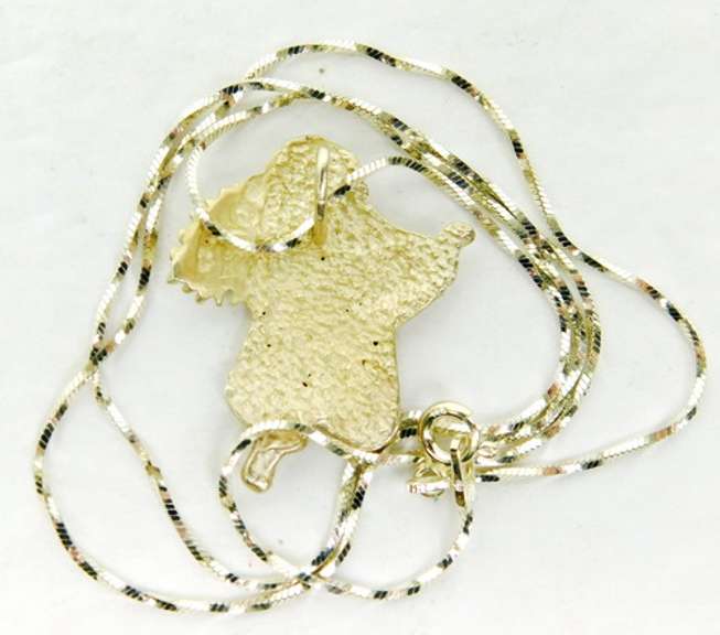 Glistening Sterling Saddle Pendant & Chain