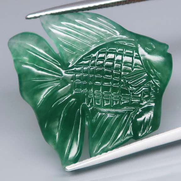 Glistening 13.34ct Chalcedony carving
