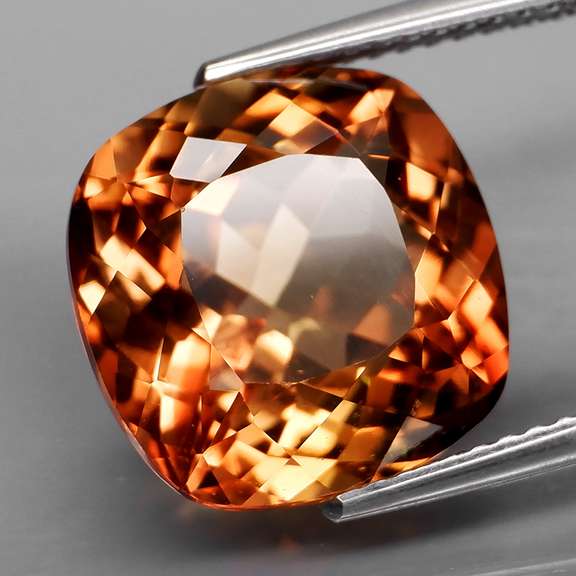 Vivid! 9.81ct cushion cut Imperial Topaz
