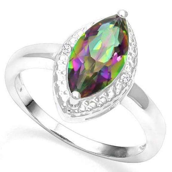 1.59 CT MYSTIC GEMSTONE SILVER RING