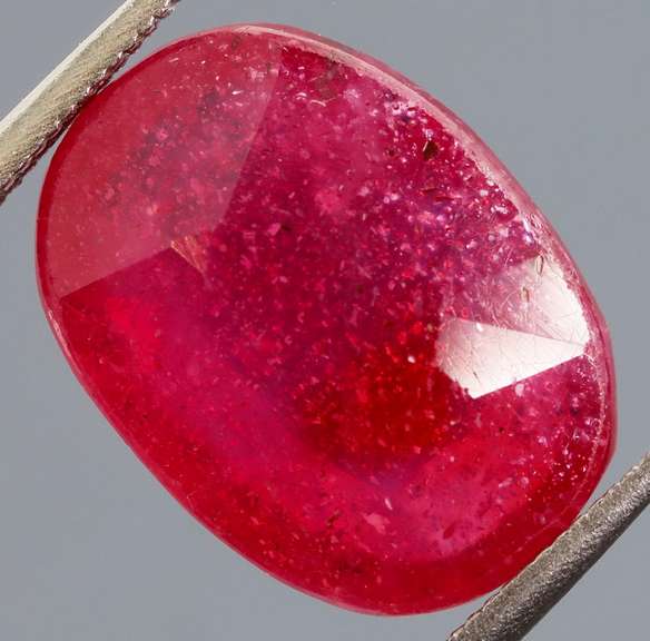 Vivid imperial red 9.78ct oval cut Ruby