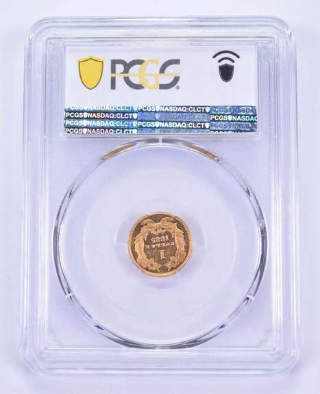 PR63 1885 $1 Indian Princess Head Gold Dollar Piece - CAC Graded PCGS